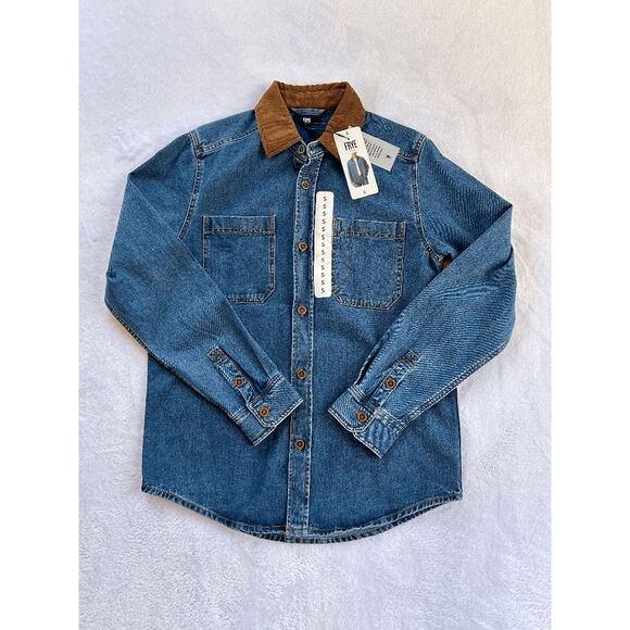 Frye Other - Men's Frye Western Jean Barn Shacket, Corduroy Collar, Button Up, Size S, NWT
